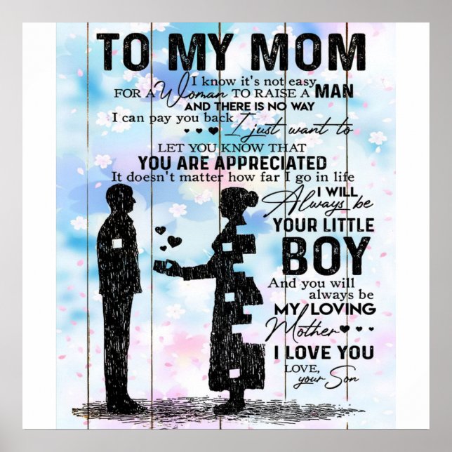 Affiche Cadeau pour maman | À ma mère le meilleur cadeau (Devant)