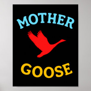 Affiche Cadeau pour maman drôle Maman oie mignonne