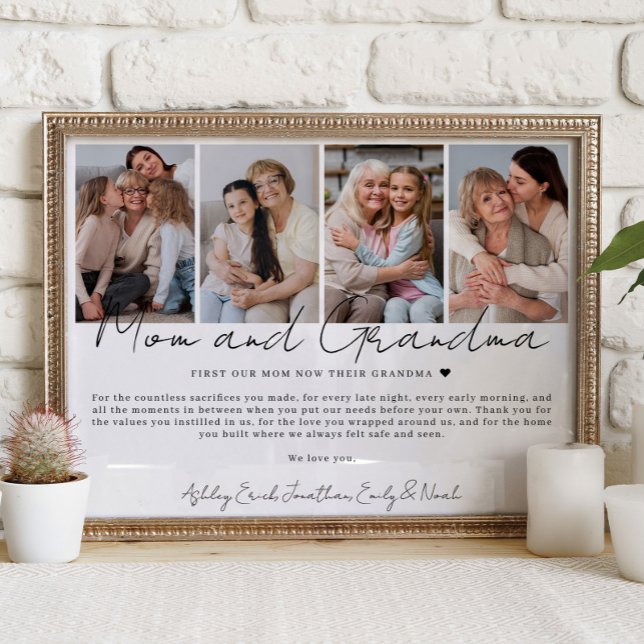 Affiche Cadeau pour maman et grand-mère de la part des enf (Créateur téléchargé)