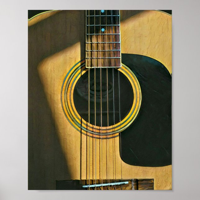 Affiche Cadeau pour musicien guitariste (Devant)