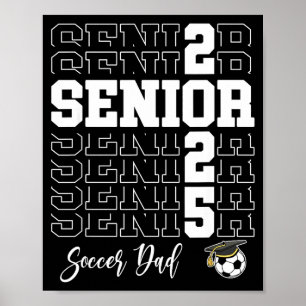 Affiche Cadeau pour papa de footballeur senior Cl de 2025 