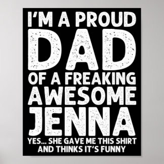 Affiche Cadeau pour papa de Jenna Fête des pères Personnal
