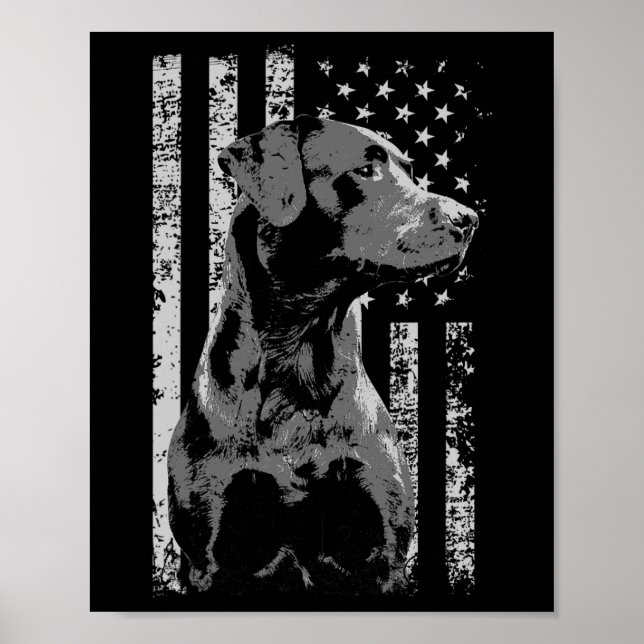Affiche Cadeau pour propriétaire de Labrador noir avec dra (Devant)