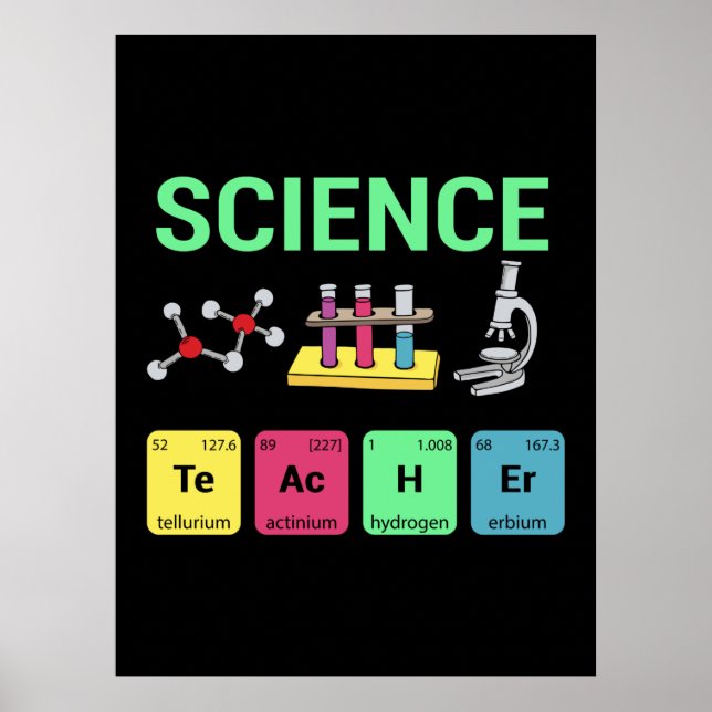 Affiche Cadeau Prof Définition Prof de Sciences (Devant)
