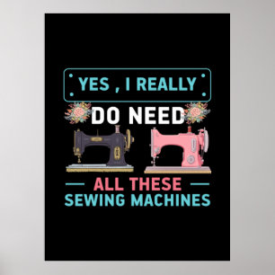 Affiche Cadeau Quilter   Oui J'ai vraiment besoin