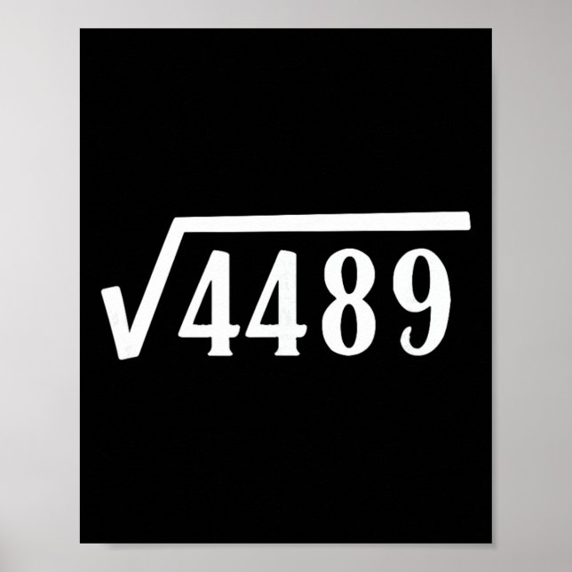 Affiche Cadeau Racine Carrée 67 Ans Drôle Professeur 67e A (Devant)
