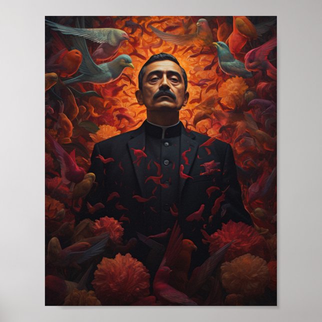 Affiche Cadeau religieux Mexique Jesus Malverde (Devant)