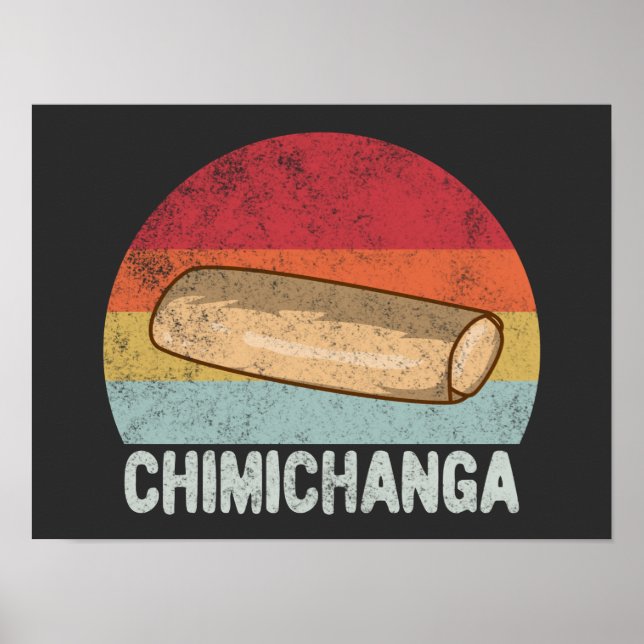 Affiche Cadeau Retro Chimichanga (Devant)