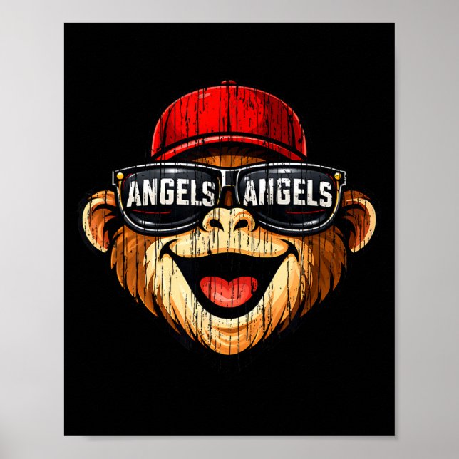 Affiche Cadeau rétro d'anges pour hommes femmes garçons fi (Devant)