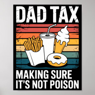 Affiche Cadeau Rétro Drôle de Testeur de Nourriture Rapide