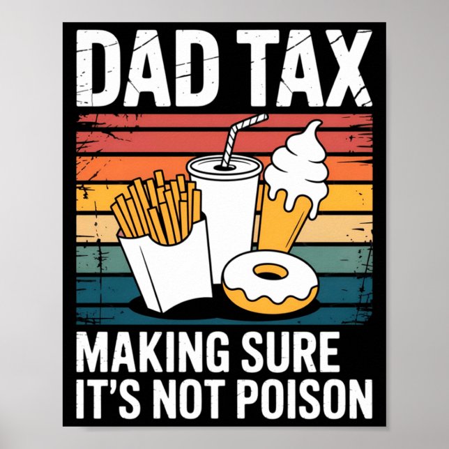 Affiche Cadeau Rétro Drôle de Testeur de Nourriture Rapide (Devant)