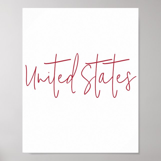 Affiche Cadeau Souvenir des États-Unis d'Amérique (Devant)