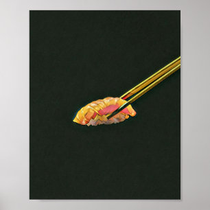 Affiche Cadeau sushi amoureux