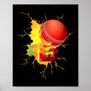 Affiche Cadeau T Shirt Cricket Sri Lanka