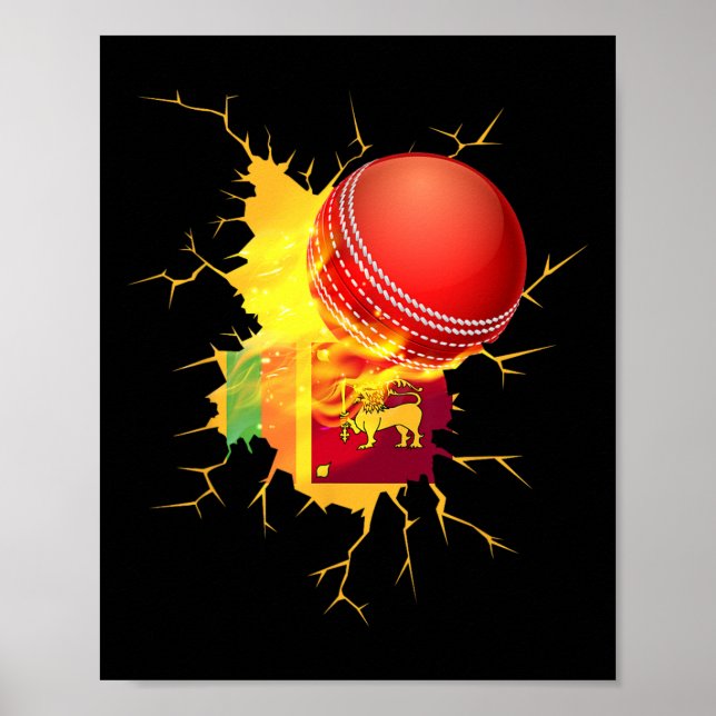 Affiche Cadeau T Shirt Cricket Sri Lanka  (Devant)