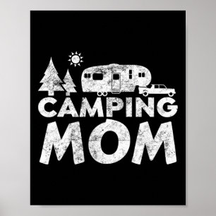 Affiche Cadeau T-shirt maman camping caravane roulotte 5èm