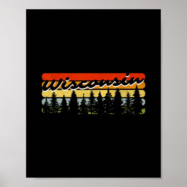 Affiche Cadeau Thème Cabane Arbres Coucher de soleil Forêt (Devant)