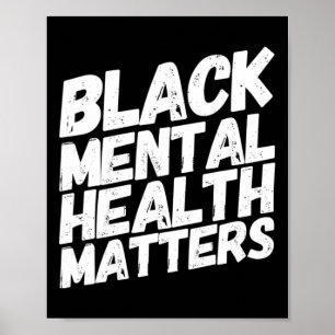 Affiche Cadeau thérapeutique de Black Mental Health Matter