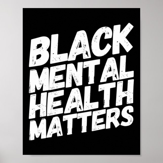 Affiche Cadeau thérapeutique de Black Mental Health Matter (Devant)