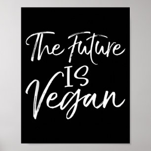 Affiche Cadeau végan mignon citation végétarienne drôle le