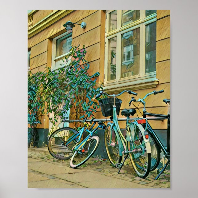 Affiche Cadeau Vélo Lover | Peinture à vélo (Devant)