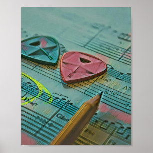 Affiche Cadeau vintage pour guitariste