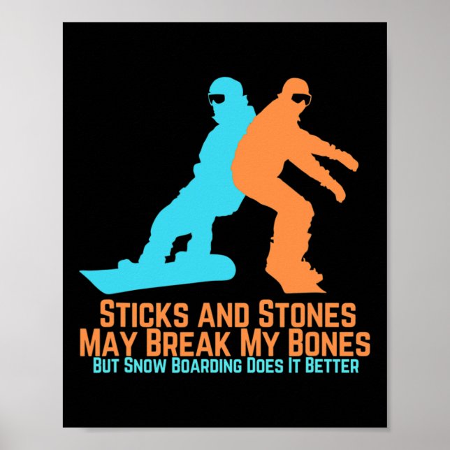 Affiche Cadeau vintage Retro Snowboard Pour Snowboarders (Devant)