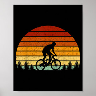 Affiche Cadeau VTT Sunset vintage Pour Mountain B