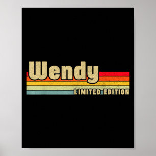Affiche Cadeau Wendy Nom D Anniversaire Drôle Noël