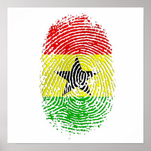Affiche Cadeaux 100% de fierté d'ADN de Ghanian Ghana