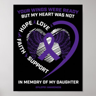 Affiche Cadeaux Affectueux Mémoire De Ma Fille Pourpre Épi