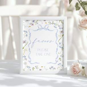 Affiche Cadeaux Arc-en-ciel Fleur Sauvage Baby shower
