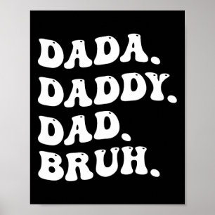 Affiche Cadeaux Dada Papa Papa Bruh Fête des Pères Vintage