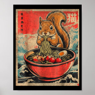 Affiche Cadeaux d'anime de Kawaii Écureuil Japonais Mangea