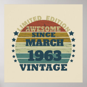 Affiche Cadeaux d'anniversaire personnalisés vintage