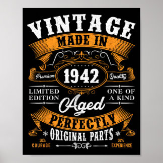 Affiche Cadeaux d'anniversaire vintage 85 ans Hommes Femme