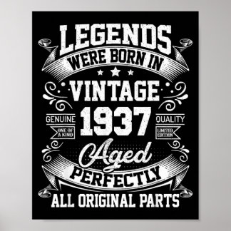 Affiche Cadeaux d'anniversaire vintage 90 Hommes Femmes 90