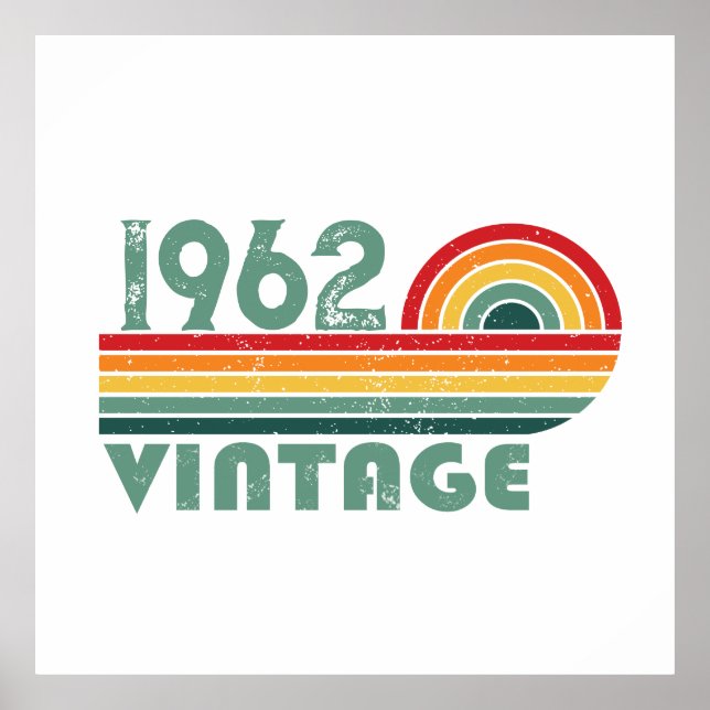 Affiche Cadeaux d'anniversaire vintages personnalisés (Devant)