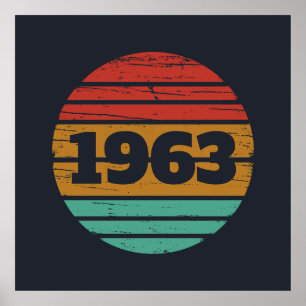 Affiche Cadeaux d'anniversaire vintages personnalisés