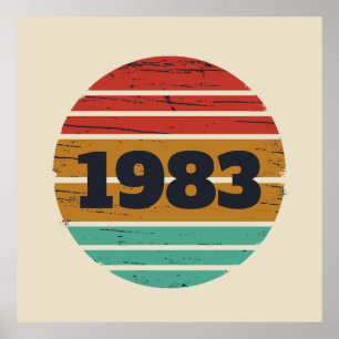 Affiche Cadeaux d'anniversaire vintages personnalisés