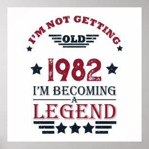 Affiche Cadeaux d'anniversaire vintages personnalisés