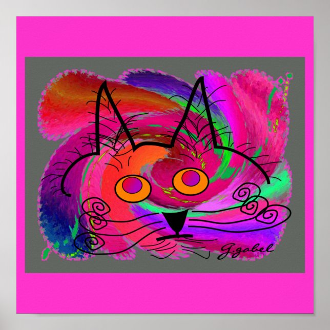 Affiche Cadeaux d'art Amoureux de les chats noirs (Devant)