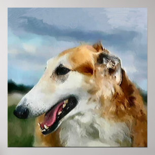 Affiche Cadeaux d'art de Borzoi