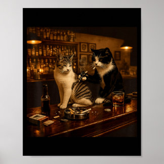 Affiche Cadeaux d'artiste de chaton tatoué de tatouage de