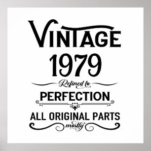 Affiche Cadeaux de 45e anniversaire vintage personnalisés