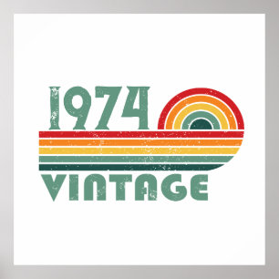 Affiche Cadeaux de 50e anniversaire vintages personnalisés