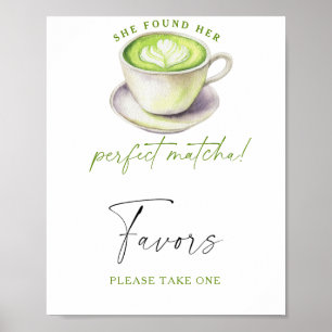 Affiche Cadeaux de babille de mariage au thé, veuillez en