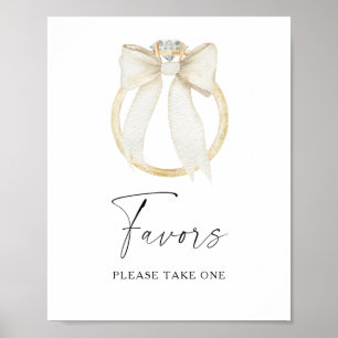Affiche Cadeaux de babille Ring & Bow veuillez en prendre 