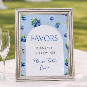 Affiche Cadeaux de Baby Shower aux Bleuets Personnalisés
