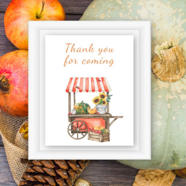 Affiche Cadeaux de baby shower de citrouilles d'automne -  (Créateur téléchargé)